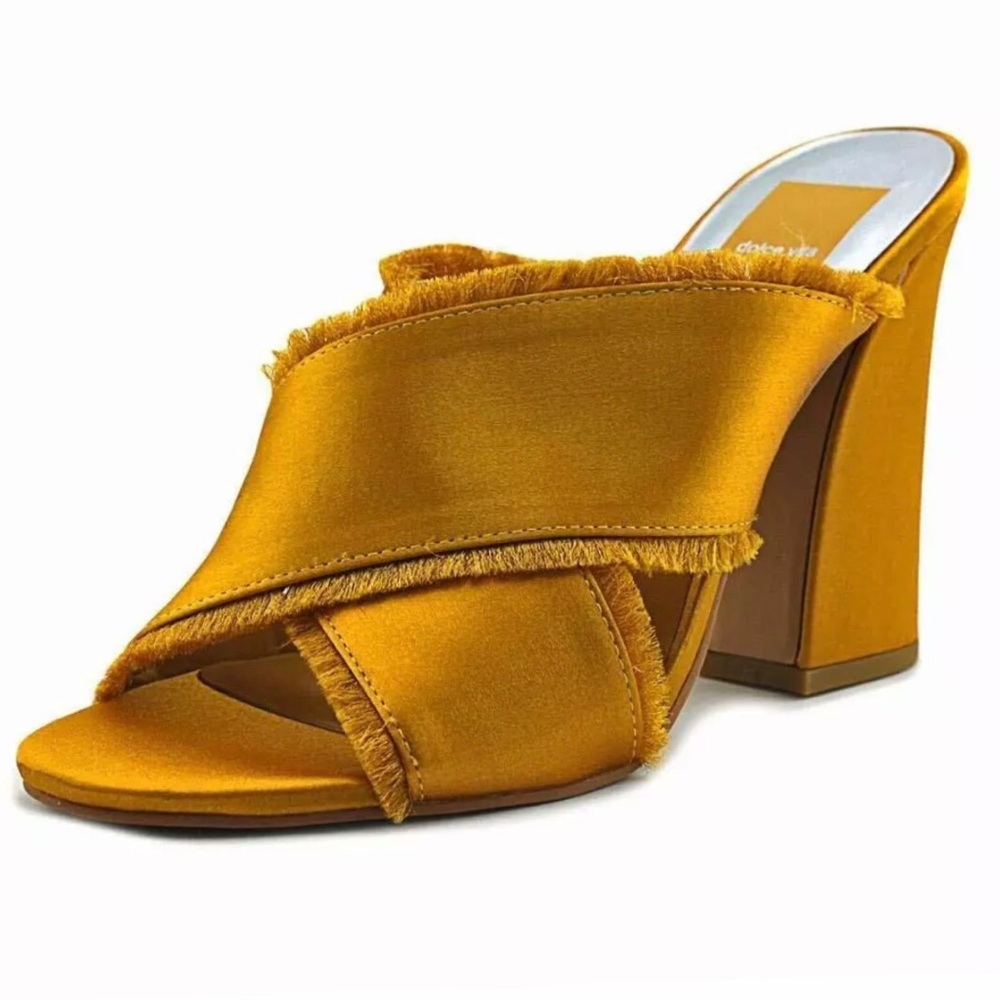Dolce vita women Henry satin sandals gold size 7